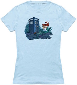 The Tardis And The Little Mermaid T-Shirt