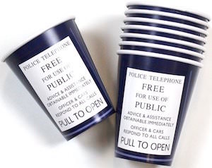 Doctor Who Tardis cups for sale