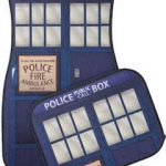 Doctor Who Blue police box car floor mats