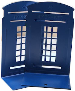 Doctor Who Blue Tardis Bookends