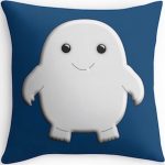 Doctor Who Blue Adipose Throw Pillow