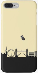 Tardis Over London iPhone Case