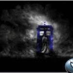Doctor Who Tardis And 10th Doctor In The Fog On A Mousepad