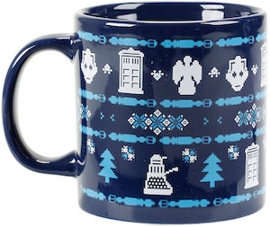 Doctor Who Ceramic Ugly Sweater Christmas Mug
