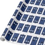 Tardis Blue And White Wrapping Paper