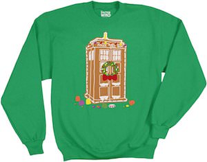 Gingerbread Tardis Christmas Sweater