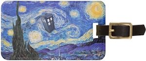 The Starry Night With The Tardis Luggage Tag
