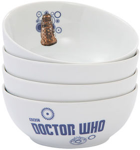 Dr. Who White Dalek Ceramic Bowls