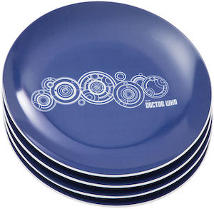 Blue Doctor Who Gears Ceramic Plates