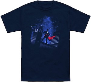The Tardis And The Doctor On The Roof T-Shirt