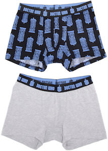 2 Pairs Of Doctor Who Boxers With Some Wibbly Wobbly Timey Wimey