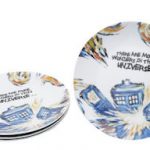 Doctor Who Exploding Tardis Ceramic Plate Set