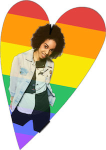 Bill Potts Gay Pride Heart Sticker
