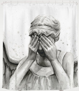 Weeping Angel Shower Curtain