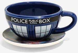 The Galaxy And The Tardis Cup & Saucer