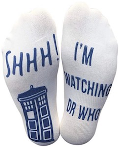 I am Watching Dr Who Socks