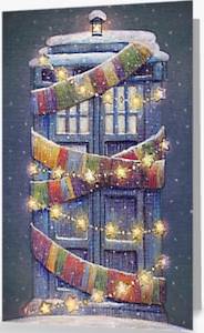 Doctor Who Stylish Decorated Tardis Christmas Card