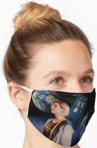 Galaxy The Doctor And The Tardis Face Mask