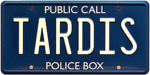 Tardis Metal License Plate