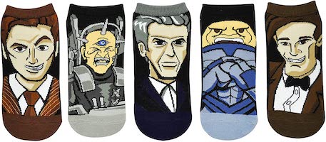 Doctor Who And Villains On 5 Pairs Of Socks